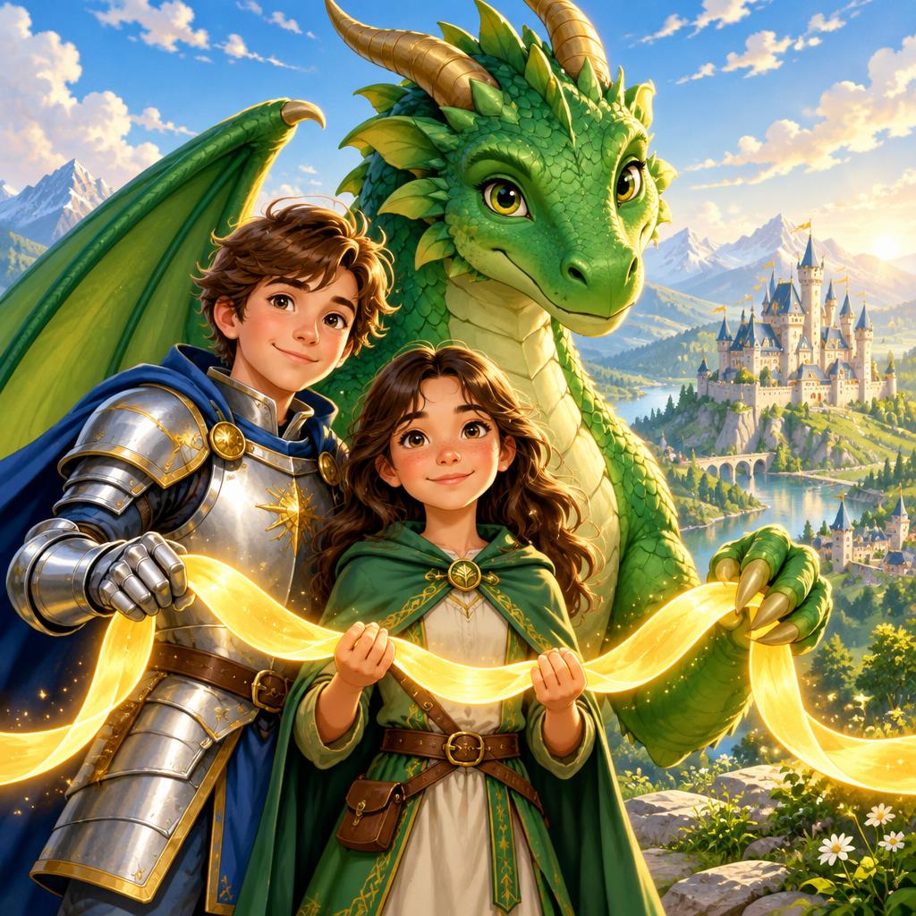 The Knight and the Dragon's Promise cover illustration