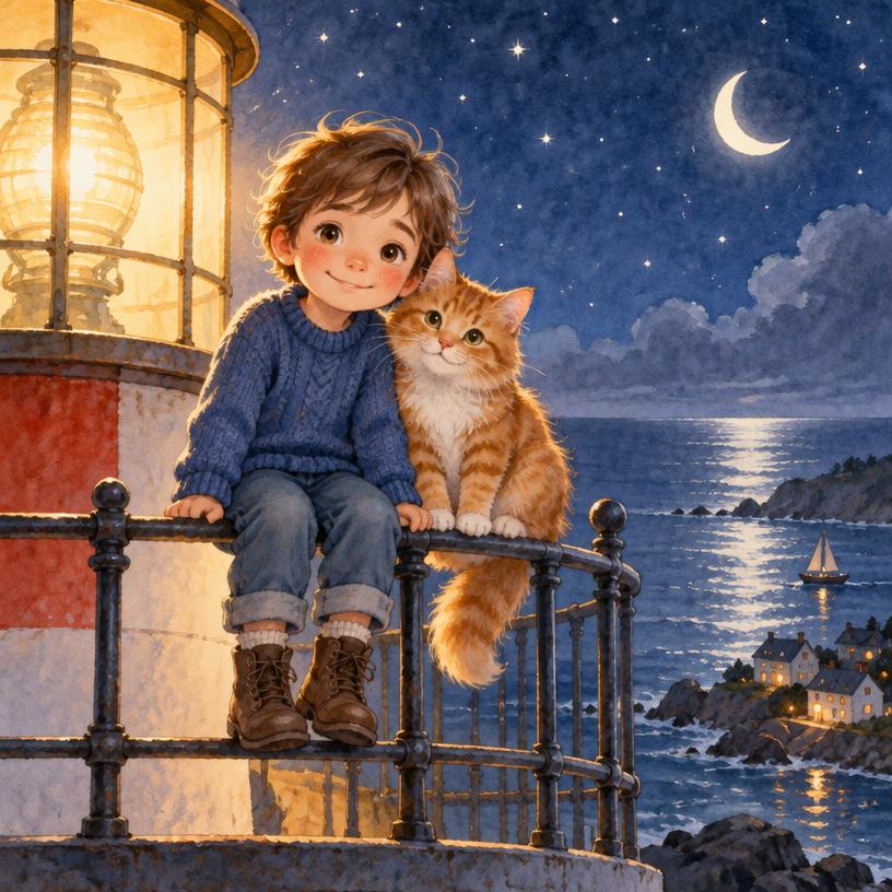 The Lighthouse Keeper's Cat cover illustration
