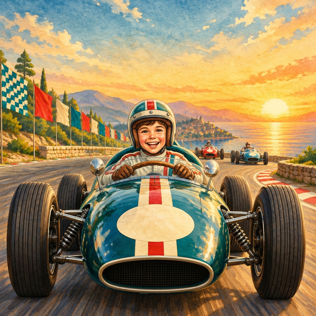 The Last Lap at Sunrise cover illustration