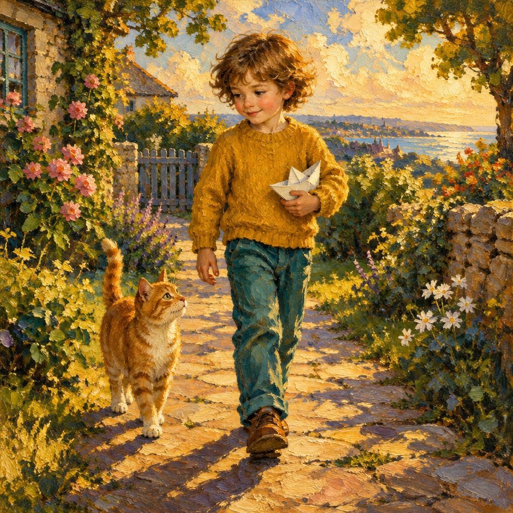 Oil Painting storybook style sample